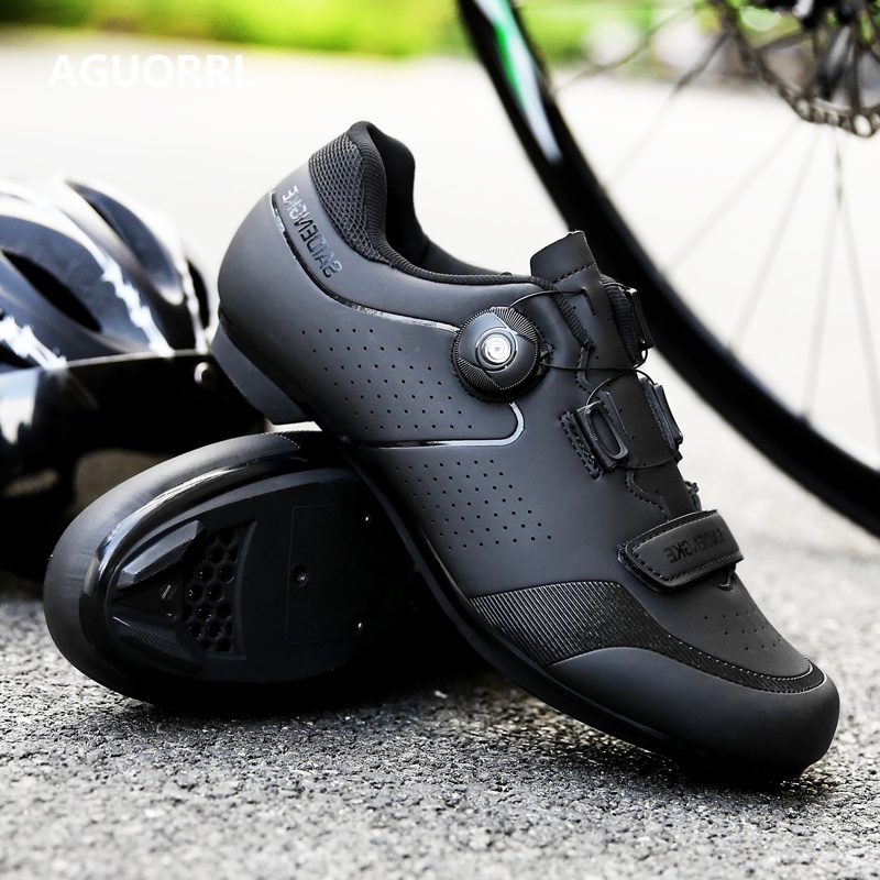 Road Bike Cleats - プロフェッショナルメンズMTBサイクリングシューズ、ビッグサイズ47、SPDセルフロック式自転車ロードバイクシューズ、レディースフラットクリート、MTBサイクリングスニーカー