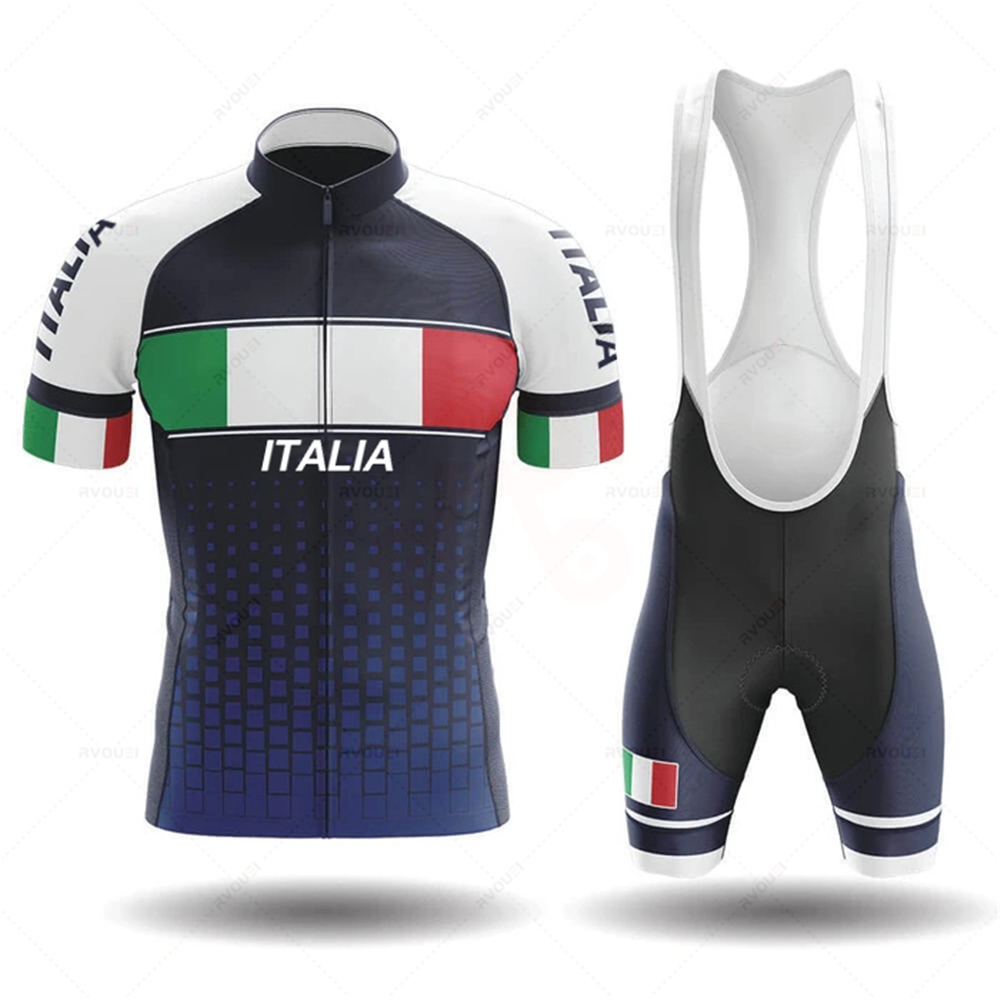 Cycling Gear Italy - イタリアサイクリングジャージ半袖2023チーム男子バイクビブショーツ服マイヨサイクリングセットmtb服ropaのciclismoマイヨ