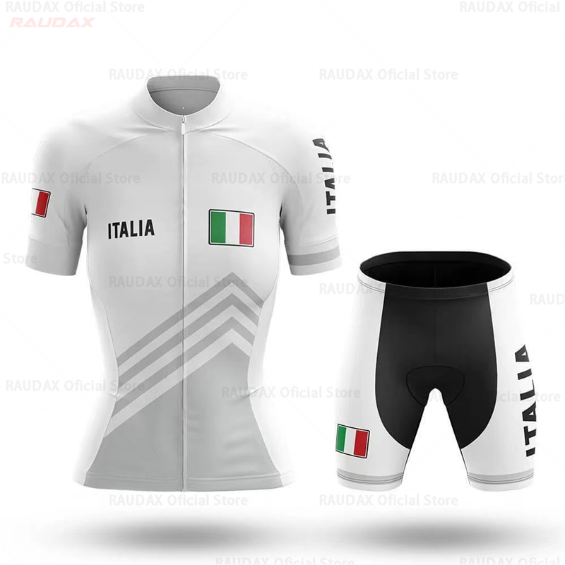 Cycling Gear Italy - イタリア女性サイクリングセット夏 2026 新しい自転車服通気性チームマウンテンサイクリング服スーツロパ Ciclismo スポーツウェア