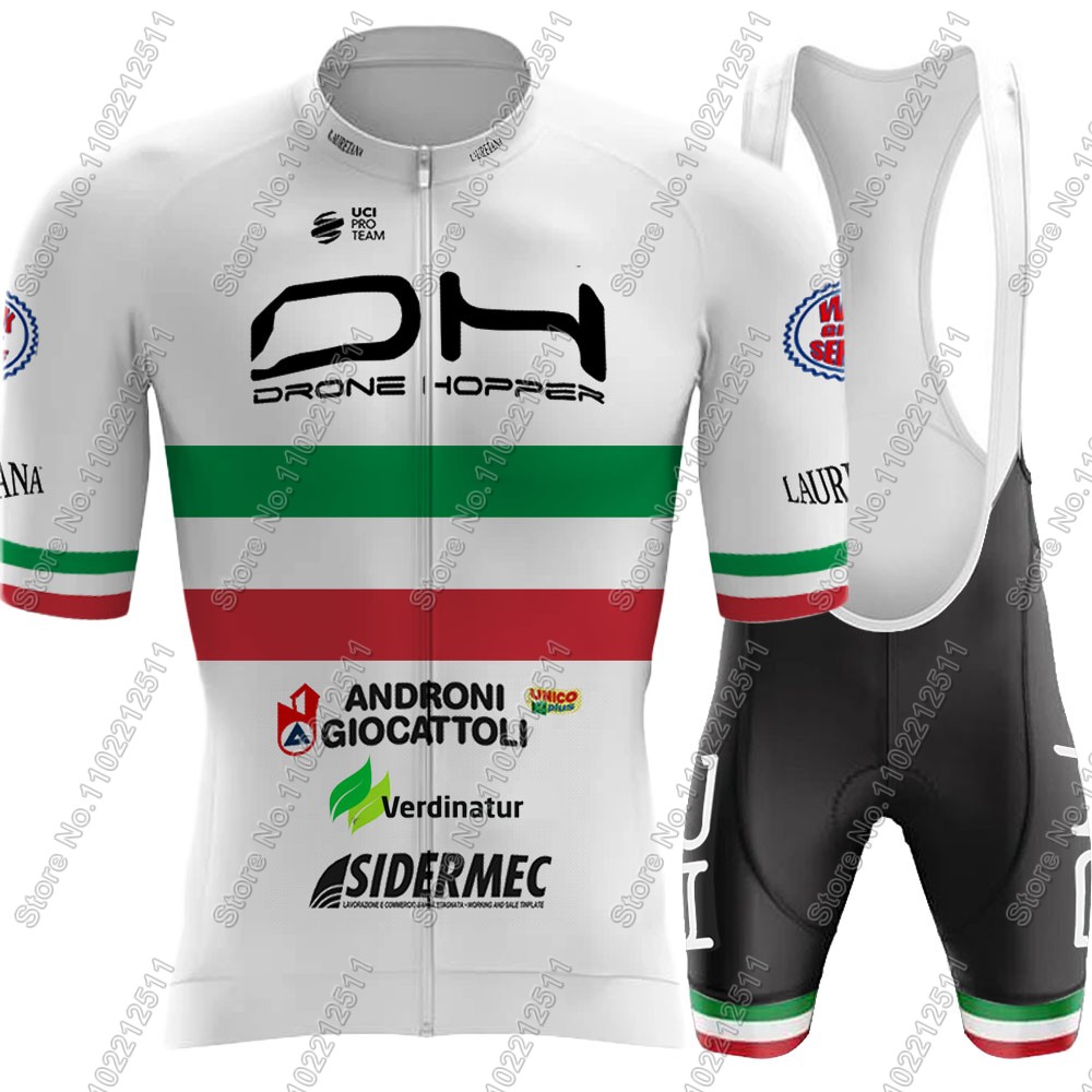Cycling Gear Italy - アンドロニチームサイクリングジャージーセット男性用、半袖服、ロードバイクシャツスーツ、自転車ビブショーツ、mtb maillot、イタリア、24