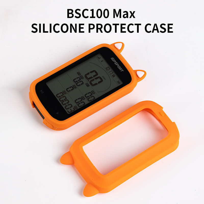 Bike Computer Gps - IGPSPORT BSC100Max 用シリコン保護カバー GPS バイク自転車コンピュータ保護用ケース スクリーンフィルム付き