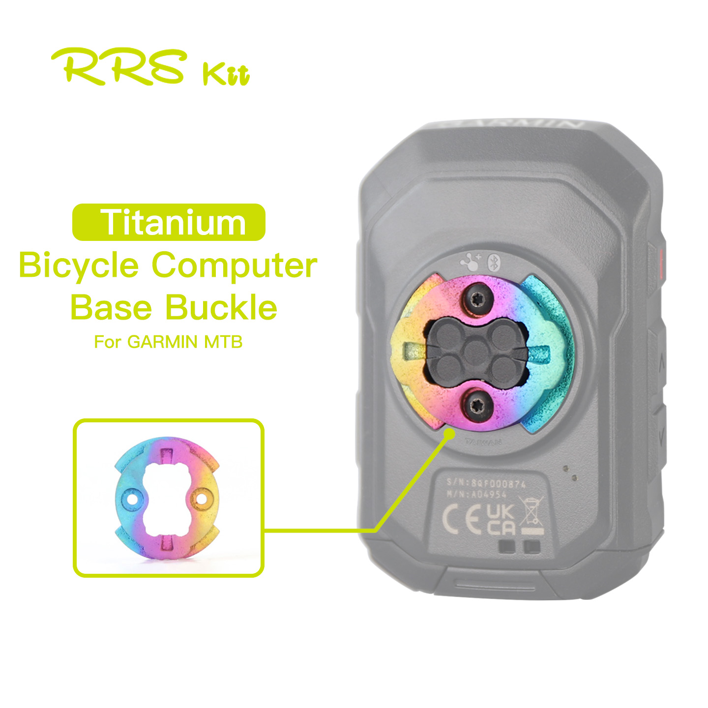 Bike Computer Gps - RRSKIT 自転車コンピュータバックカバー修理部品ガーミン MTB ナイロンアルミ合金チタン合金バイク GPS ベース修理部品