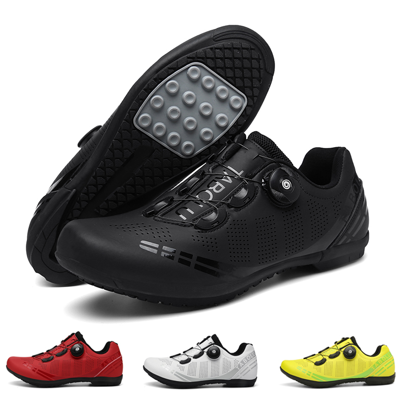 Road Bike Cleats - メンズ・レディース用ノンロック式マウンテンバイクシューズ、クリートなしロードバイクRBスピードノンクリートサイクリングシューズ、スニーカー風フラットペダルMTBシューズ