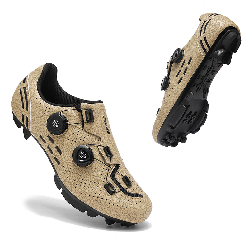 Road Bike Cleats - Mtb サイクリングシューズ男クリート靴屋外マウンテンバイクフラットペダル靴男性通気性 spd レーシングスピード屋内自転車靴