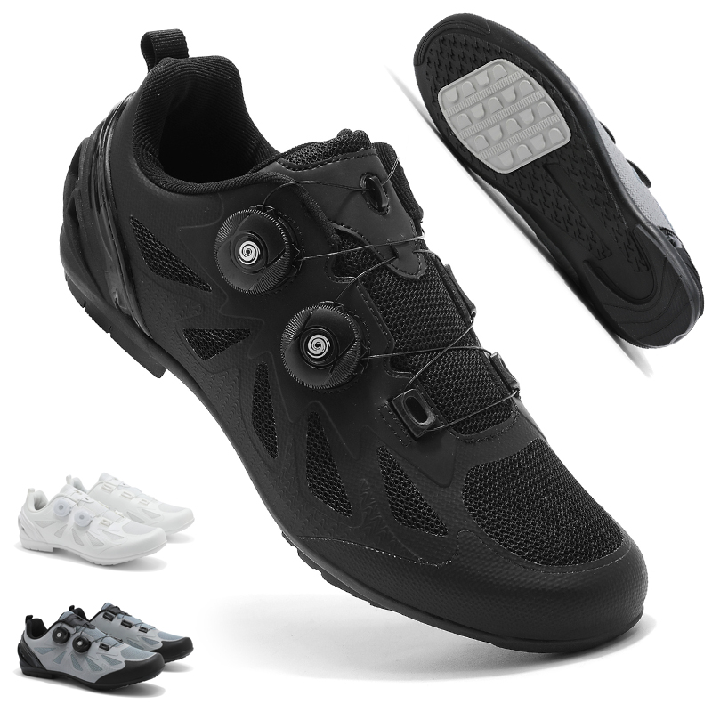 Road Bike Cleats - メンズ・レディース用ノンロック式マウンテンバイクシューズ、クリートなしロードバイクシューズ、RBスピードノンクリートサイクリングシューズ、スニーカー、フラットペダルMTBシューズ