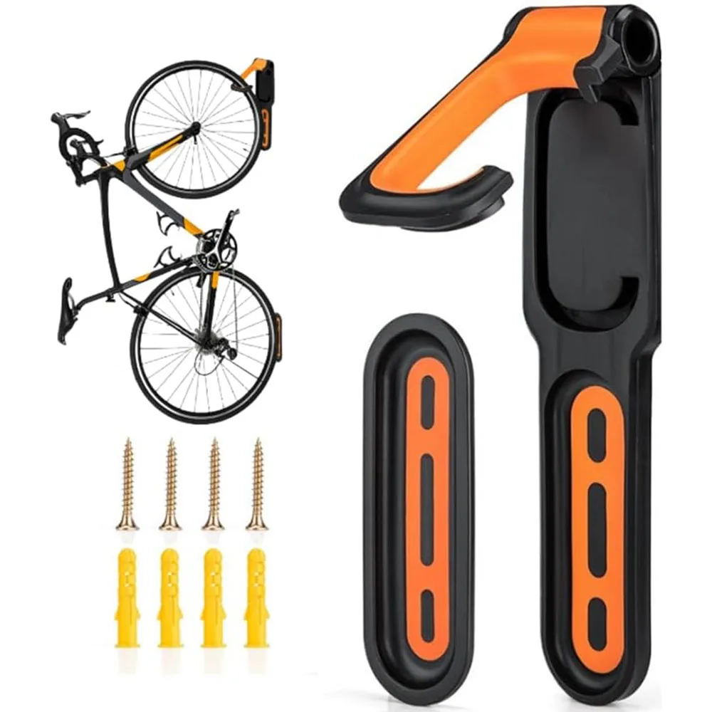 Cycling Gear Wall Organizer - 固定フック付き自転車ウォールマウントラック,1ピース,自転車サポートスタンド,マウンテンバイクパーキングバックル