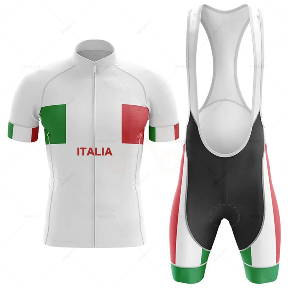 Cycling Gear Italy - イタリア新 2025 サイクリングジャージ夏男性サイクリングジャージショートセット MTB 自転車サイクリング服トライアスロン Roupa