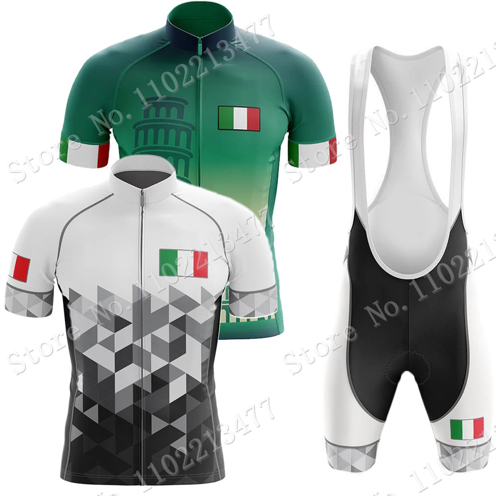 Cycling Gear Italy - イタリア国内サイクリングジャージセット,男性用,ロードバイク,よだれかけ,ショーツ,2022