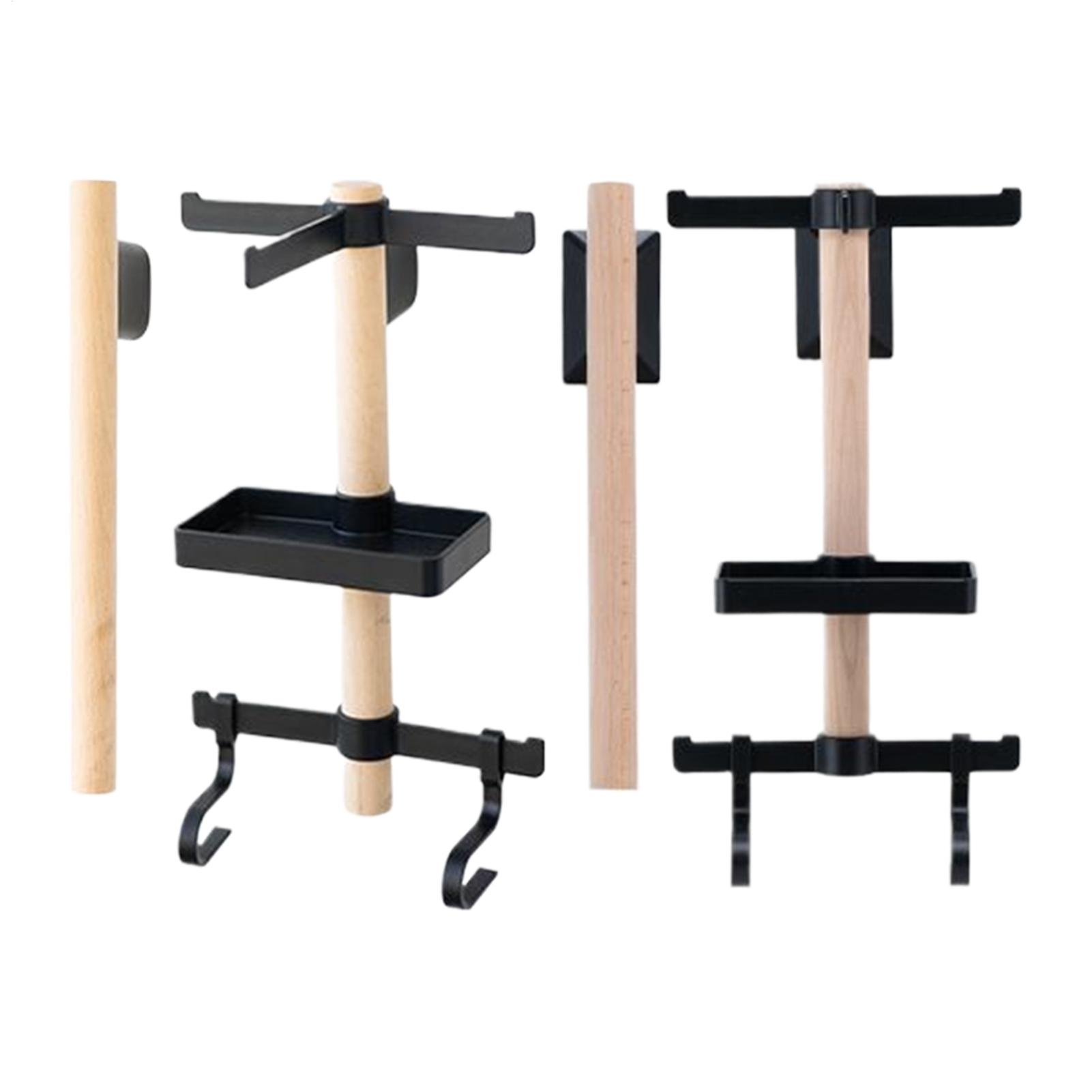 Cycling Gear Wall Mount - 自転車壁掛け収納ラック 1セット ブナ材製ギアラック ヘルメットホルダー サイクリスト向け 自宅やアパートのガレージ用アクセサリー