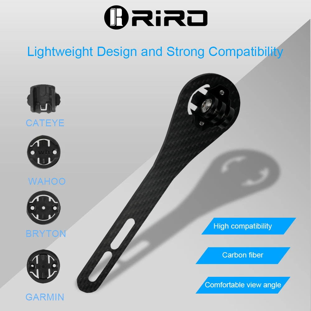 RIRO カーボンファイバーバイクコンピュータマウントユニバ - Bike Computer Gps のレビューと価格