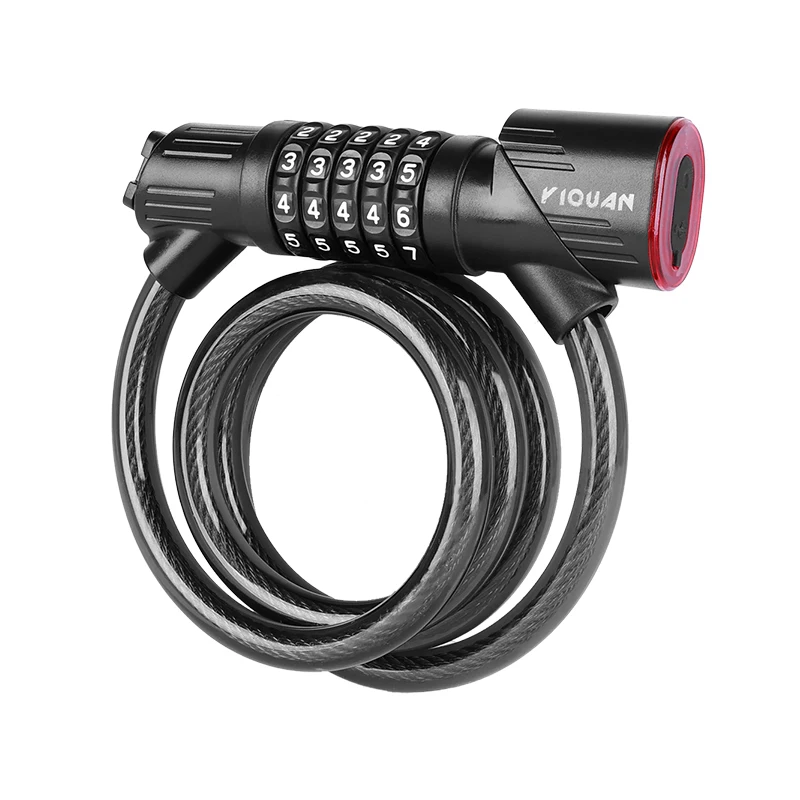 テールライト付き自転車ロック 5桁セキュリティパスワード自転 - Bike Tail Light のレビューと価格