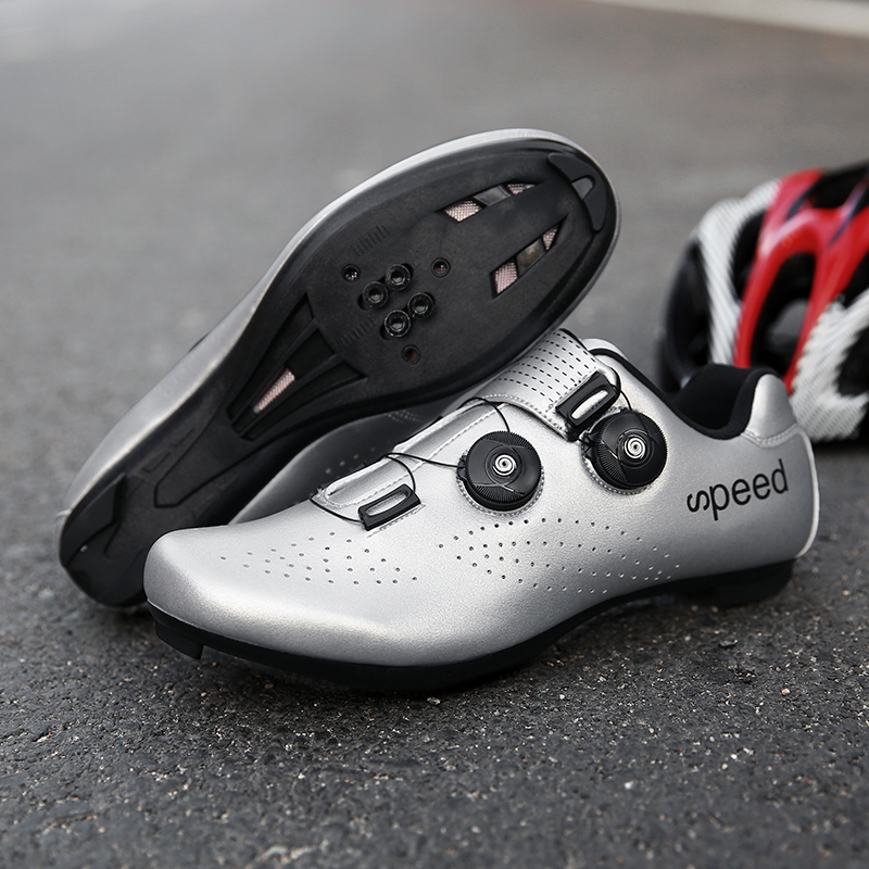 サイクリングシューズメンズロードバイクレース競技靴セルフロッ - Road Bike Cleats のレビューと価格