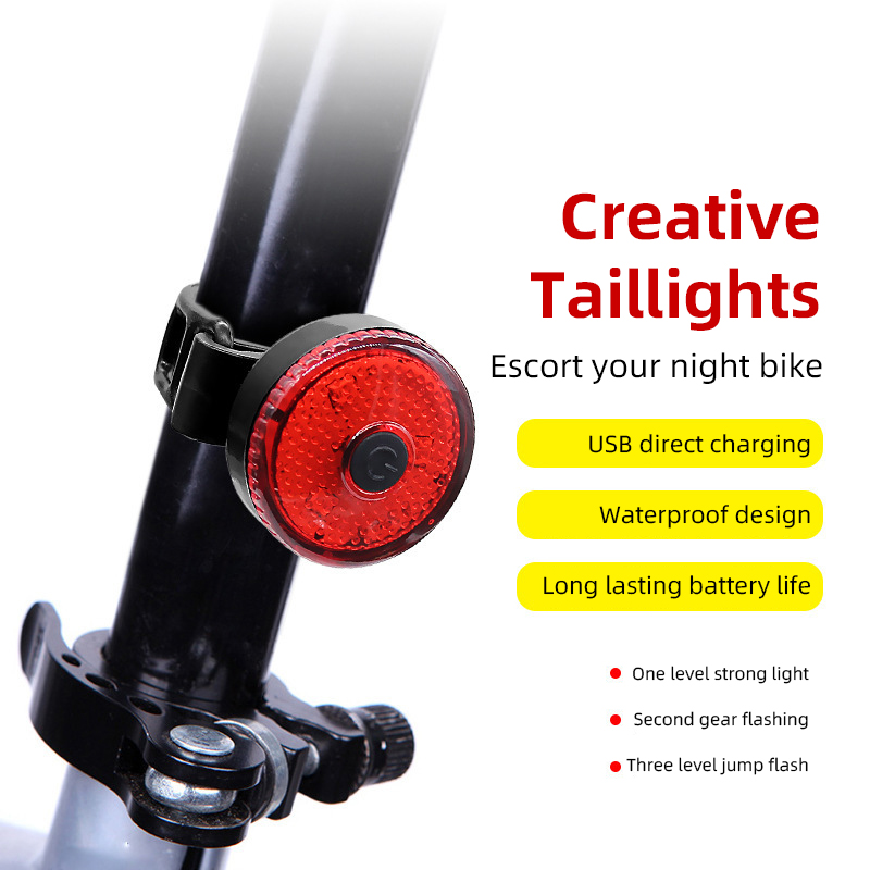 自転車テールランプヘッドライト防水 LED 警告灯マウンテン - Bike Tail Light のレビューと価格