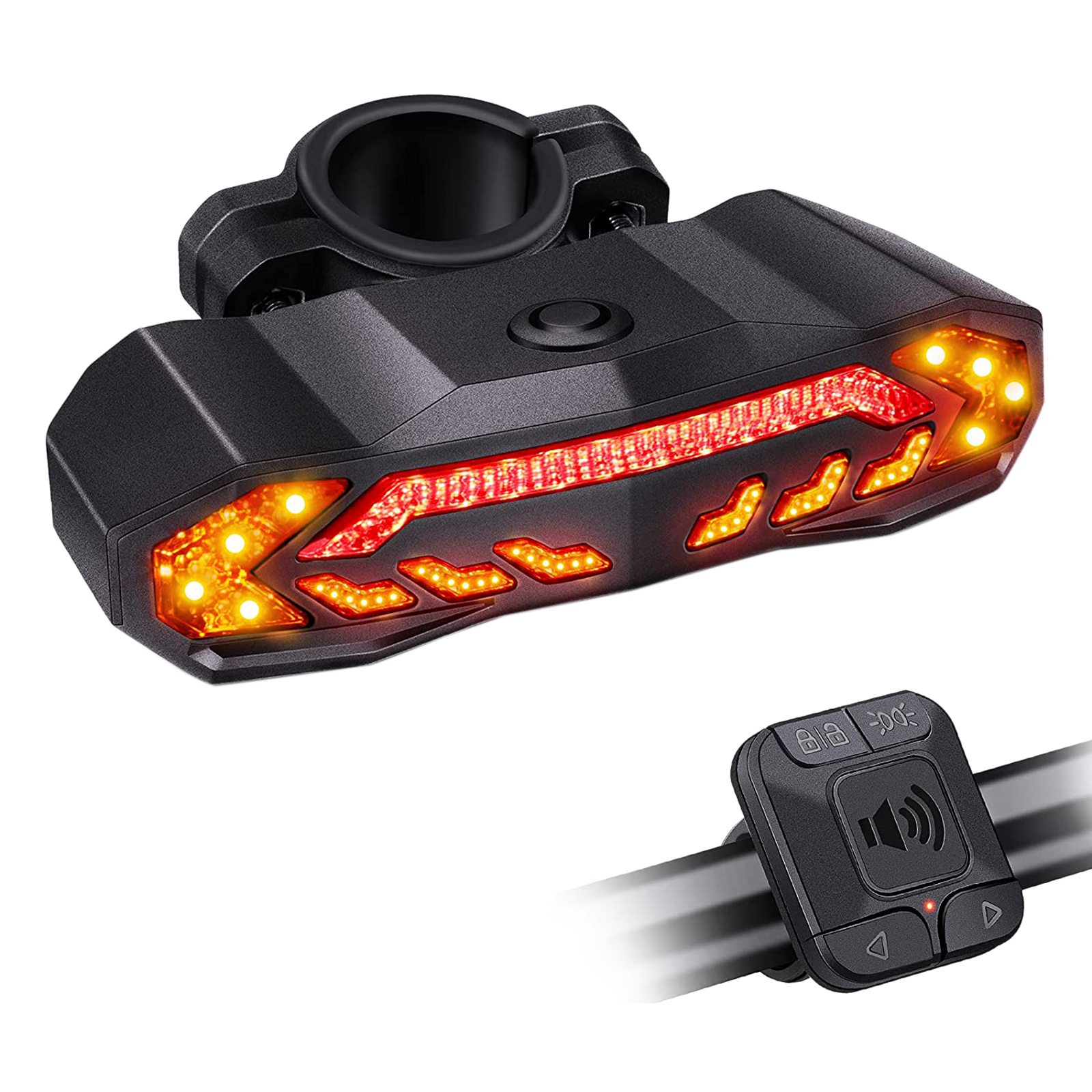 A61P バイクターンシグナルライトスマートリモート式バイク - Bike Tail Light のレビューと価格