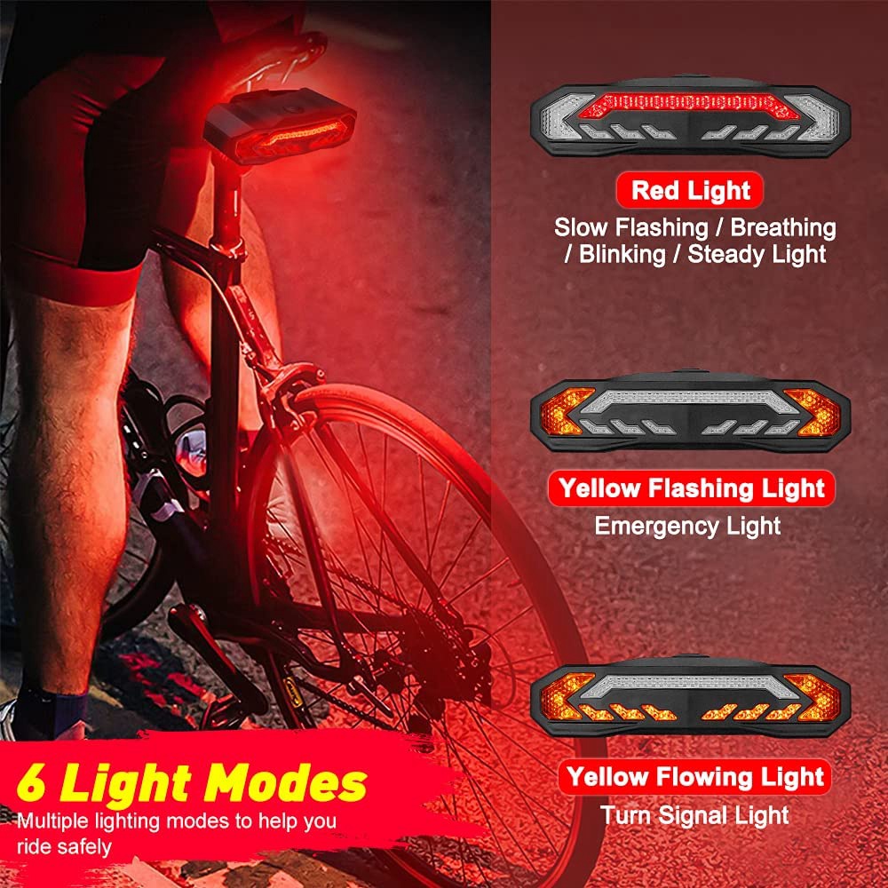 A61P バイクターンシグナルライトスマートリモート式バイク - Bike Tail Light のレビューと価格