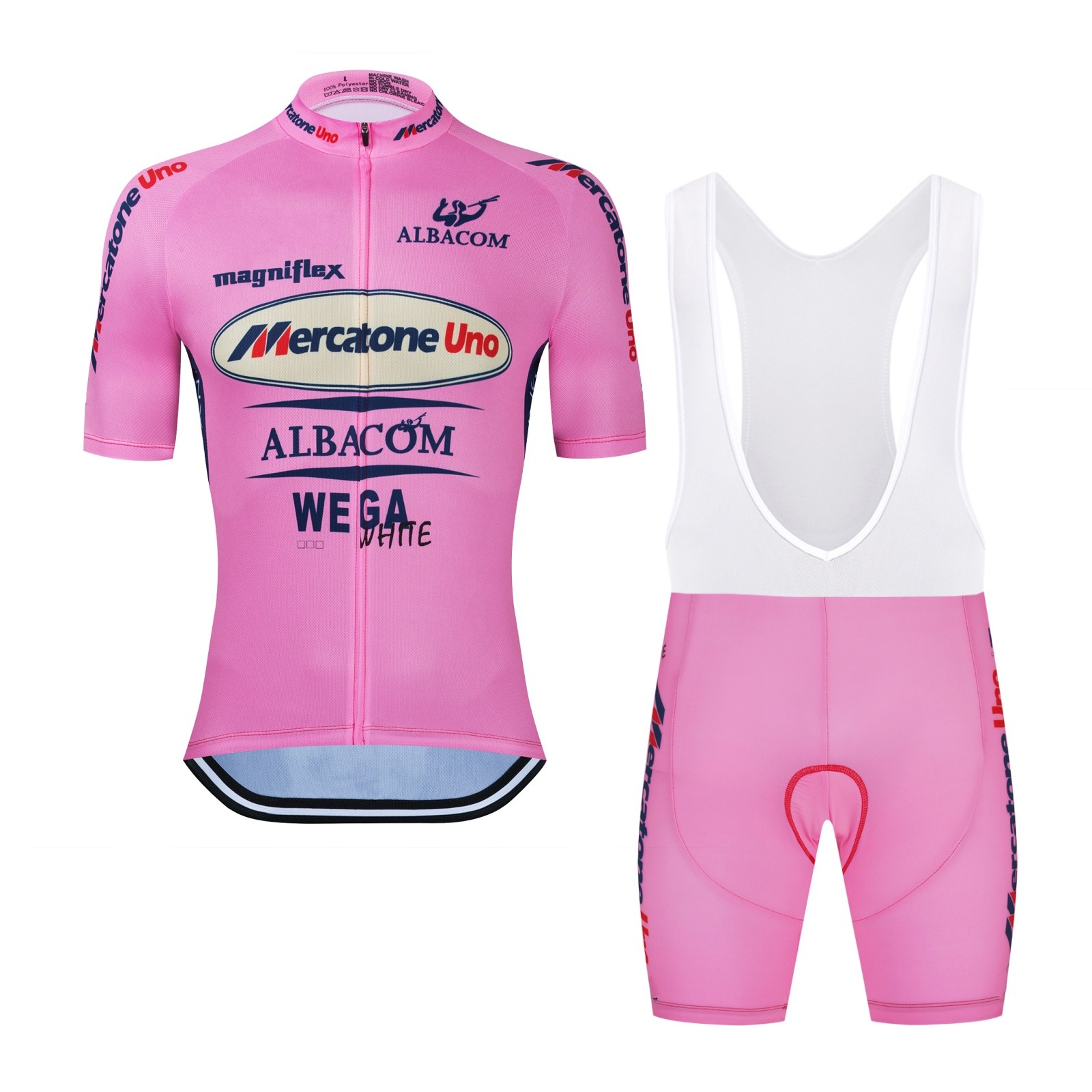 レトロなピンクのサイクリングジャージ,夏のサイクリングウェア - Cycling Gear Italy のレビューと価格