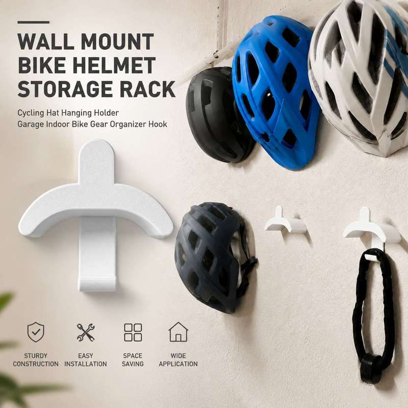 壁掛け式自転車ヘルメット収納ラック サイクリング帽子ハンギン - Cycling Gear Wall Mount のレビューと価格