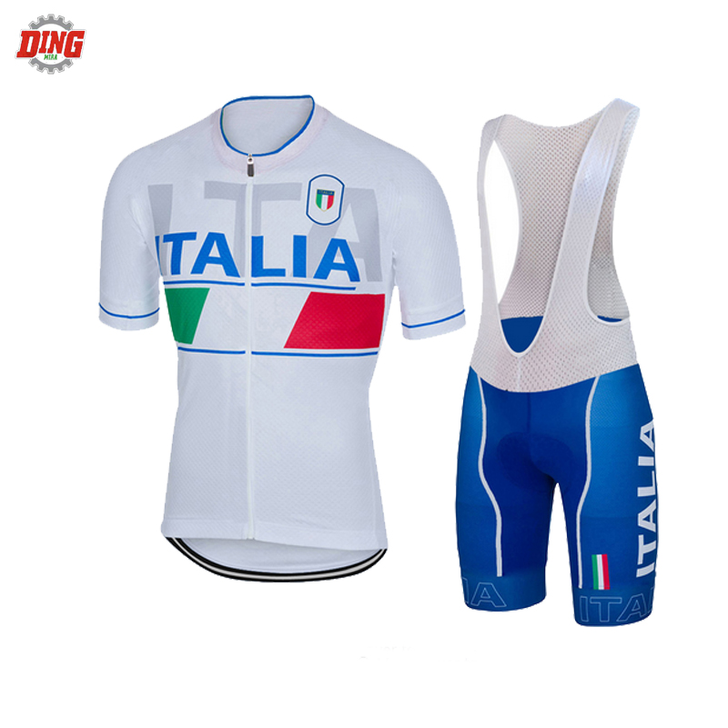 イタリアチームイタリア新白サイクリングジャージセットropa - Cycling Gear Italy のレビューと価格
